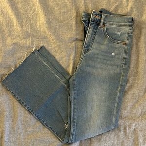 Express Cropped Flare High Rise Jeans